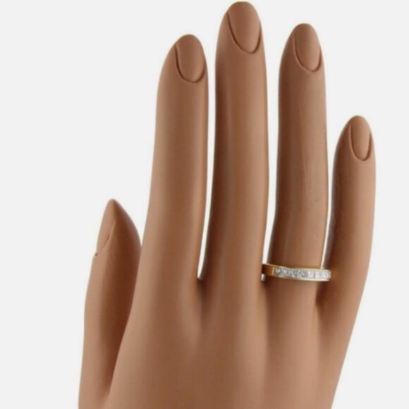 Tiffany & Co 1.21ct Princess Diamond 18K Gold Ring Channel Set Size 6 - Picture 3 of 3